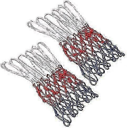 2pcs Multicolor Basketball Net,Replacement, 12 LoopsL:50cm