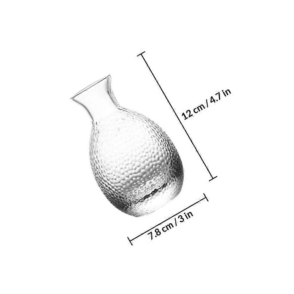 Sake Pot with Cups Glass Dispenser for Serving 1Set Transparent Sake Set
