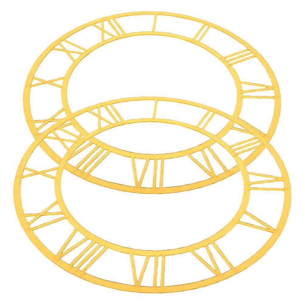 Roman Numerals Wall Clock DIY Clock Face with Adhesive 4Pcs for Decor