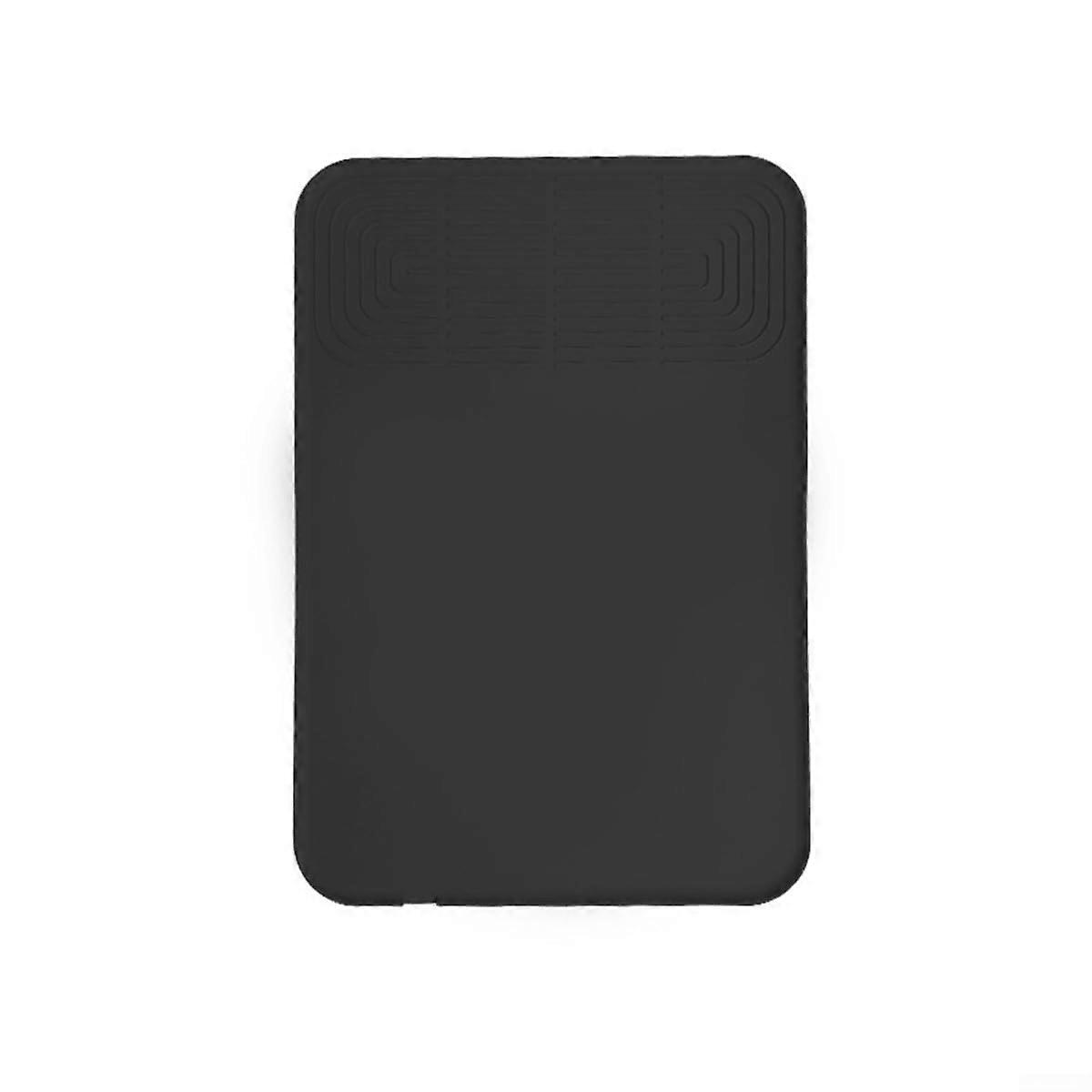 Silicone Coffee Machine Mat with SpillProof Raised Edges, NonSlip Base, 60x40cm Black