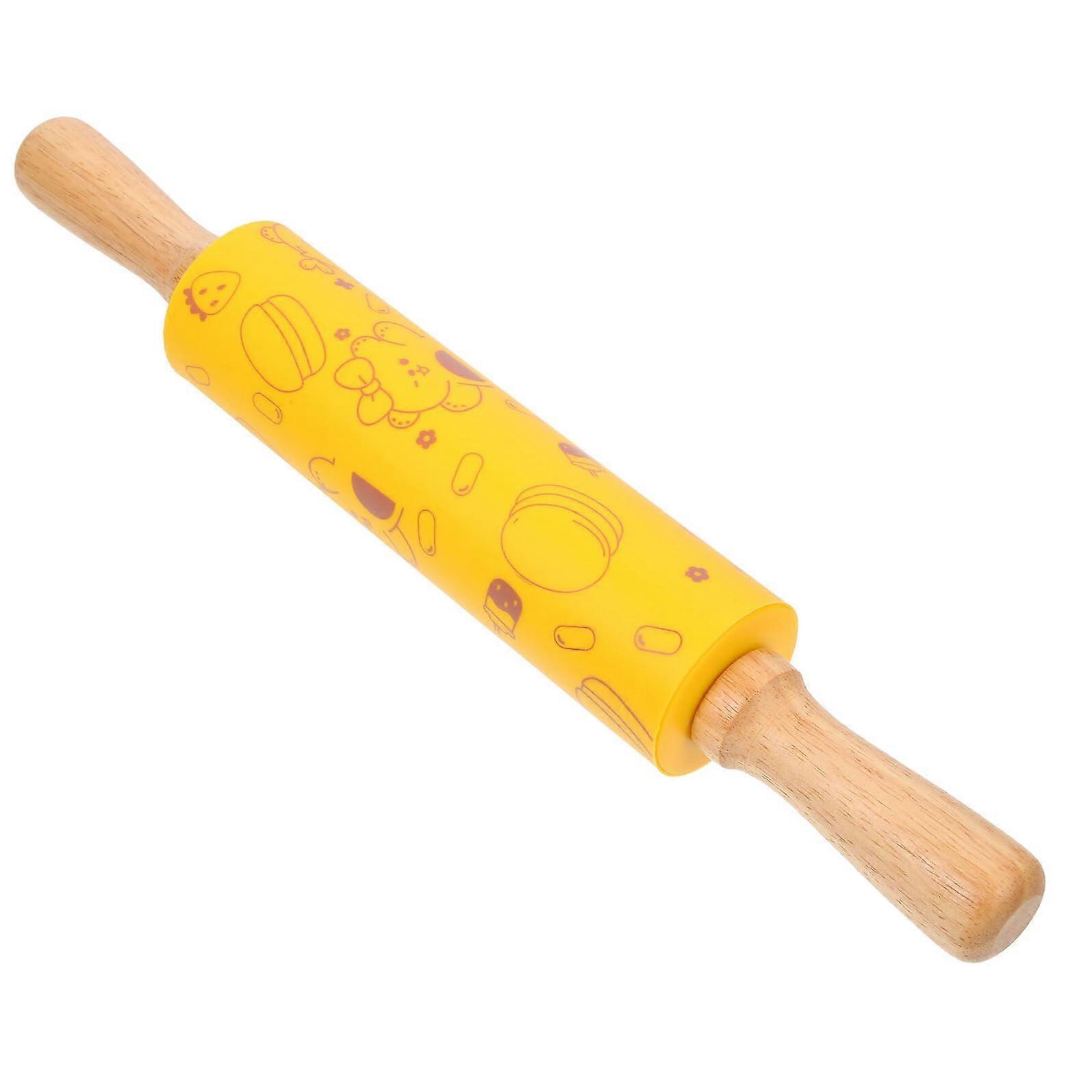 Large Handle Baking Rolling Pin with Smooth NonStick Surface for Pizza Dough Pastry Bread