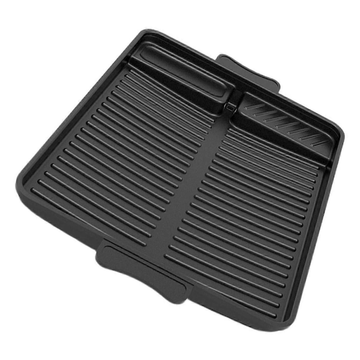 Korean BBQ Grill Pan with Nonstick Stone Coating, Large Rectangular Griddle for Outdoor BBQ