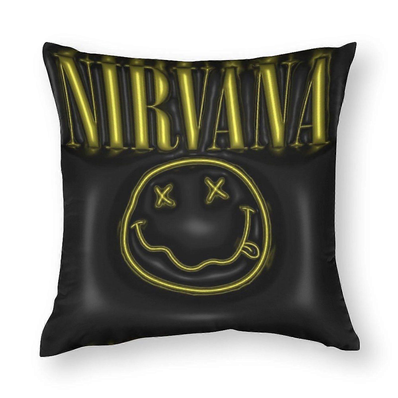Nirvana Throw Pillow Covers Elegant Indoor Statement Cool Touch Stylish for Bedroom