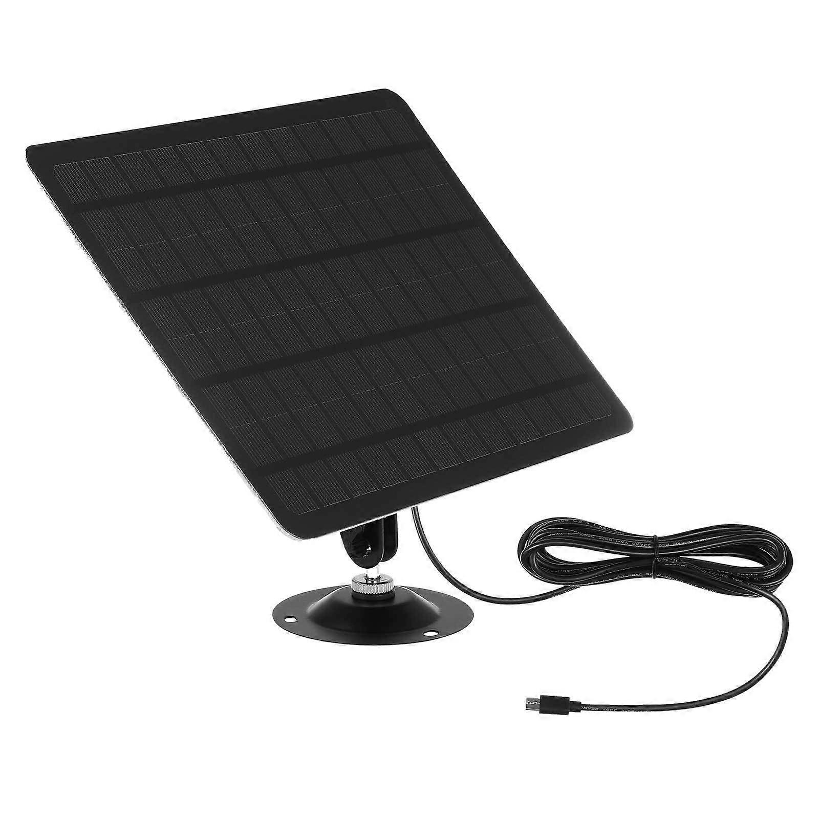 20W Outdoor Solar Panel Charger for Security Camera, Waterproof Monocrystalline with Micro USB