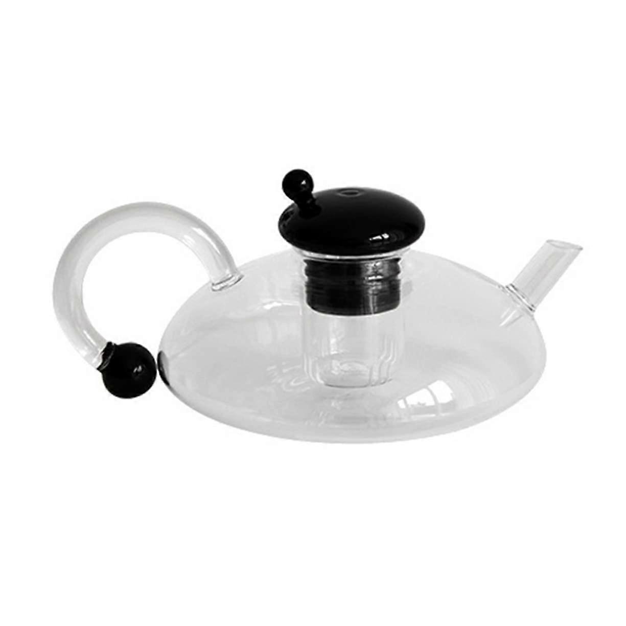 Glass Teapot Borosilicate Heat Resistant with Ergonomic Handle for Tea and Coffee Brewing