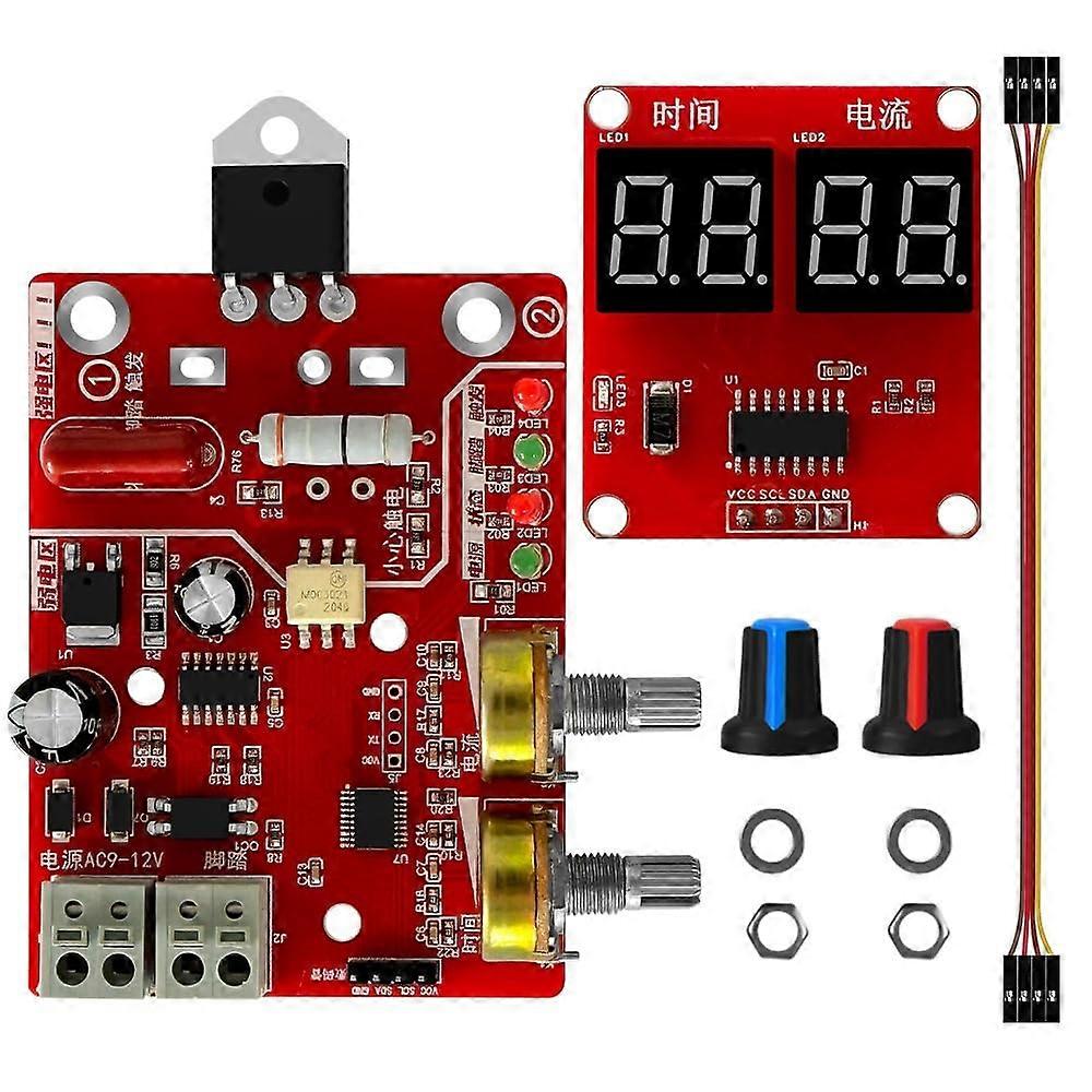 Spot Welding Machine Control Board 40A DIY Digital Time Control with Current Regulation Knob