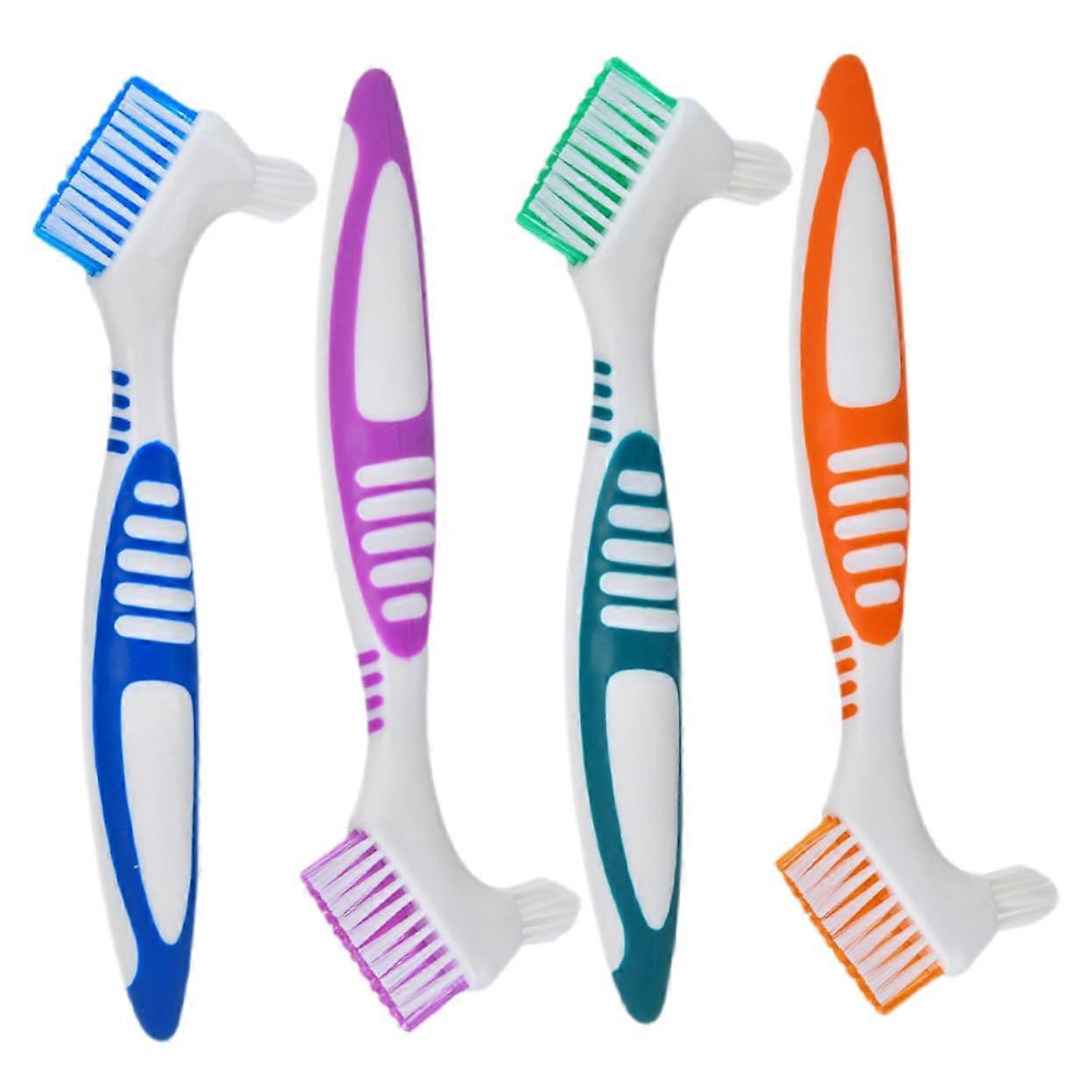 Denture Cleaning Kit with DoubleSided Brush, Effervescent Tablets and Travel Drying Case