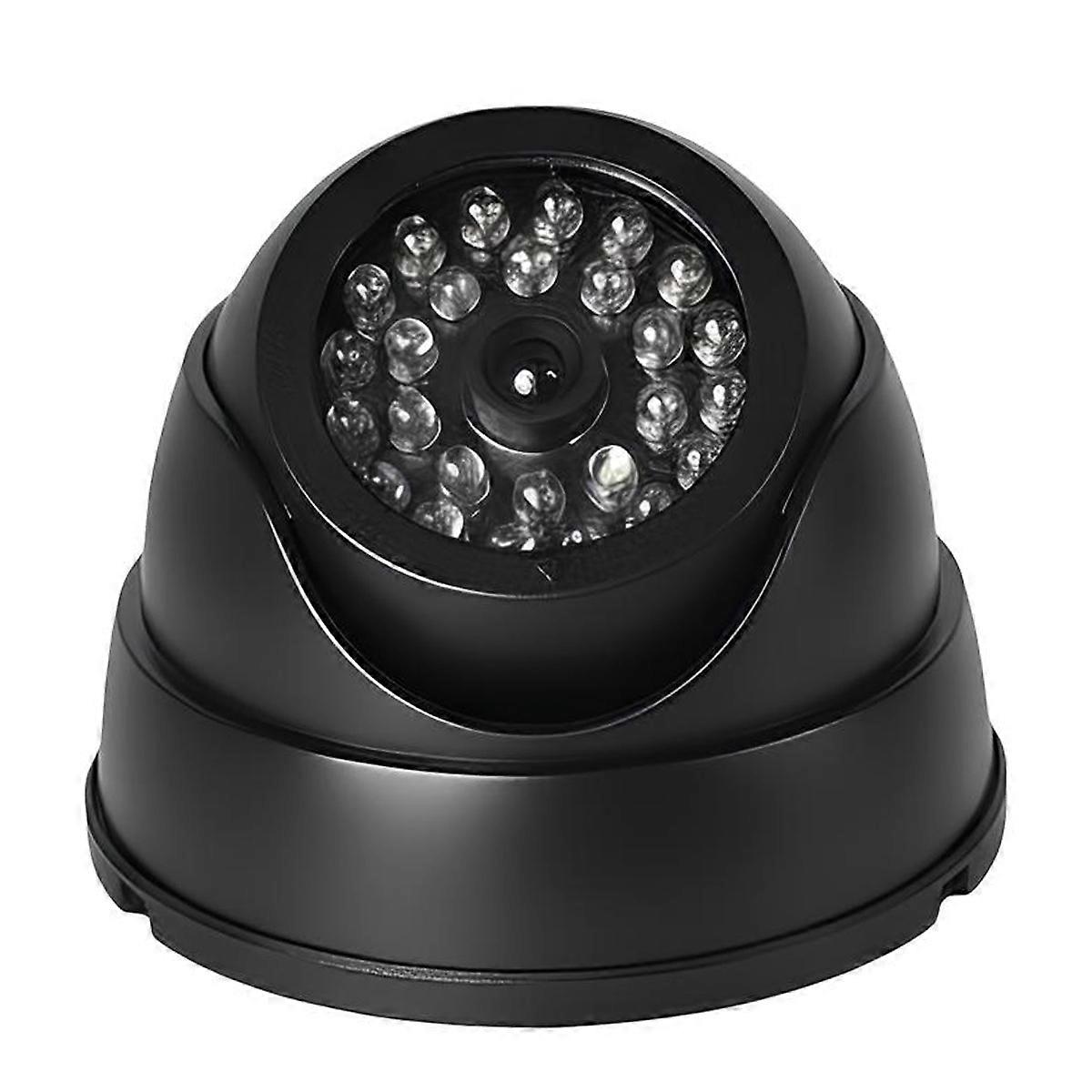Dome Type Deterrent Camera for Indoor / Outdoor with Visible LEDs, Black