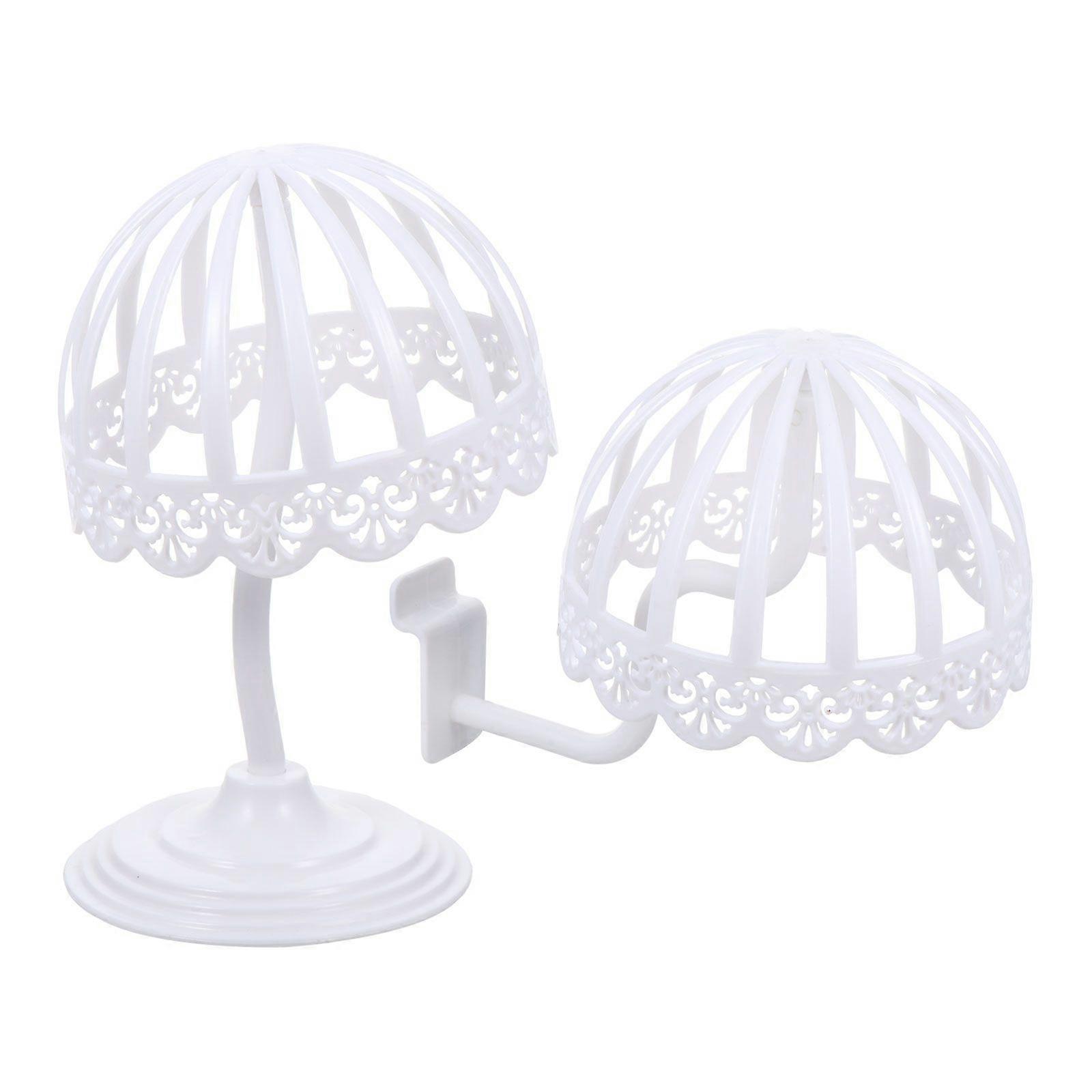 2Pcs Plastic Wig Display Stands Multifunctional Hat Wig Rack Display Holder