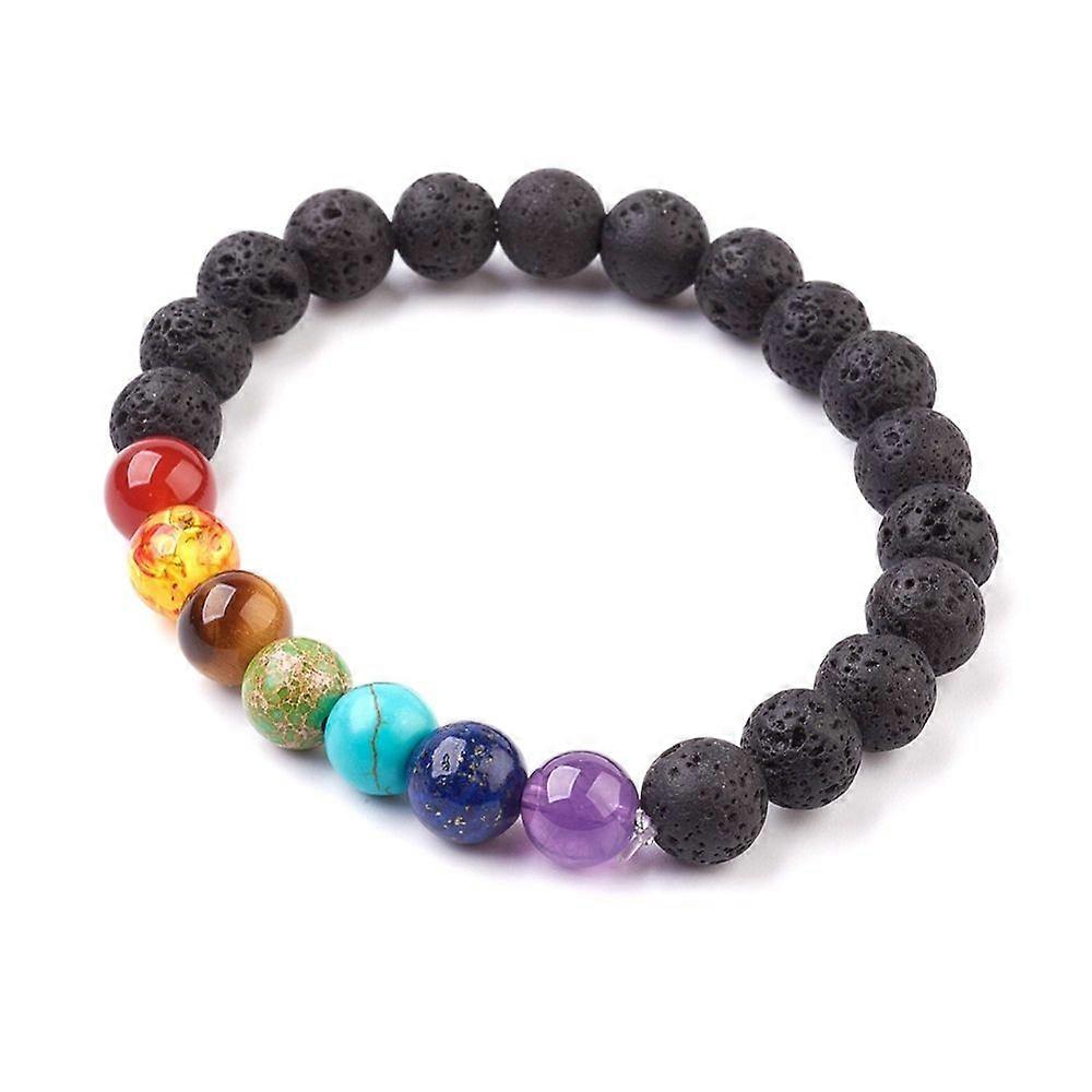 Natural Mixed Stone Stretch Bracelets Chakras style 2 inch(50mm)
