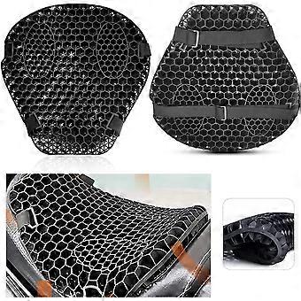 Motorcycle Seat Cushion Gel Shock Absorbing 3D Honeycomb Mesh Motorcycle Seat Cushion Quick Dry Protection Riding Saddle Cover Waterproof Motorcycle S