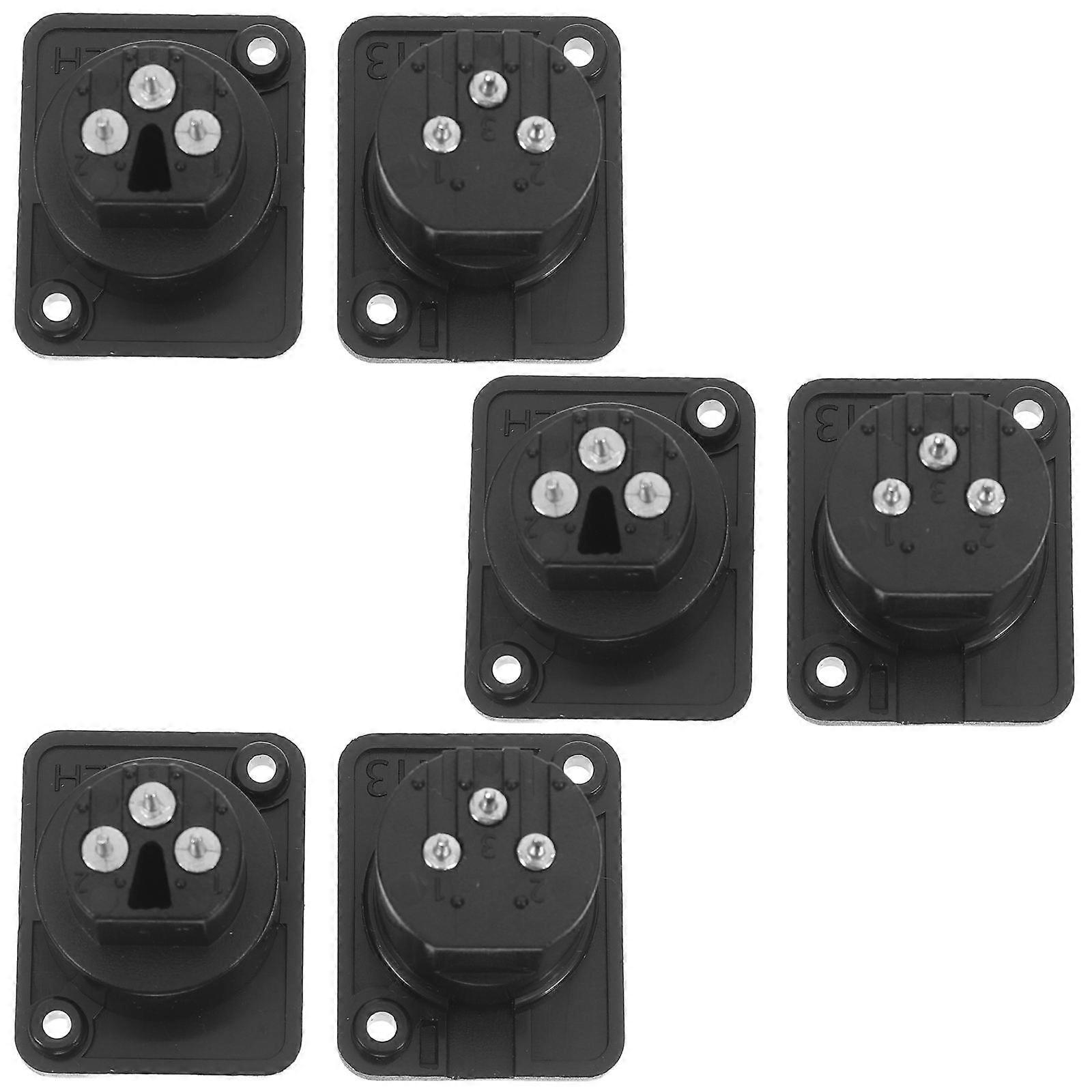 6Pcs Microphone Adapter Insert Socket Connector for Audio Devices
