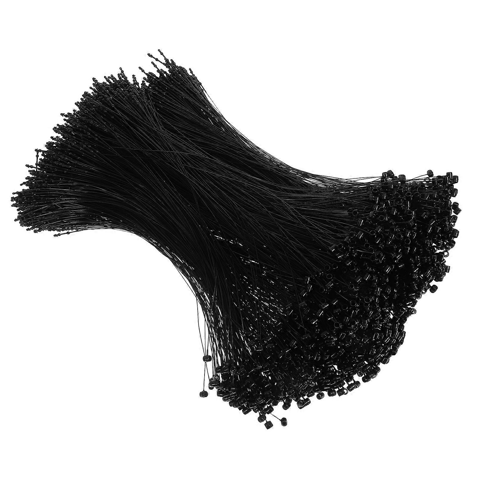Hang Tag String Plastic Tag Fasteners for Retail 5000Pcs Black Loops