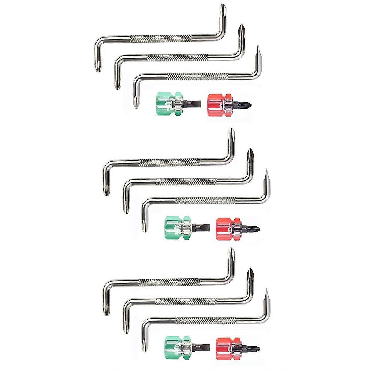 5 in 1 Offset Z Shaped Screwdrivers Magnetic Double Head Tool Set