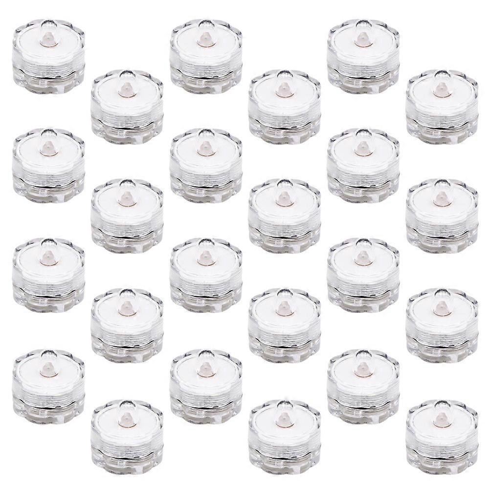 Underwater Light Waterproof Candle LED Lights for Lighting Use 24Pcs Transparent