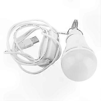 Lampe de camping LED avec alimentation USB, luminosité réglable et couleurs sélectionnables.