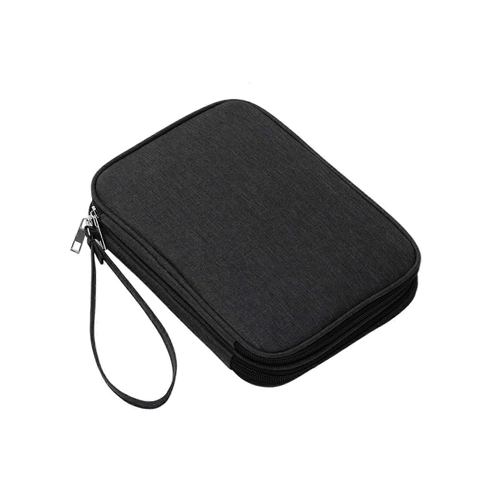 Portable Electronics Case With Double Layer Design For Chargers And Cables