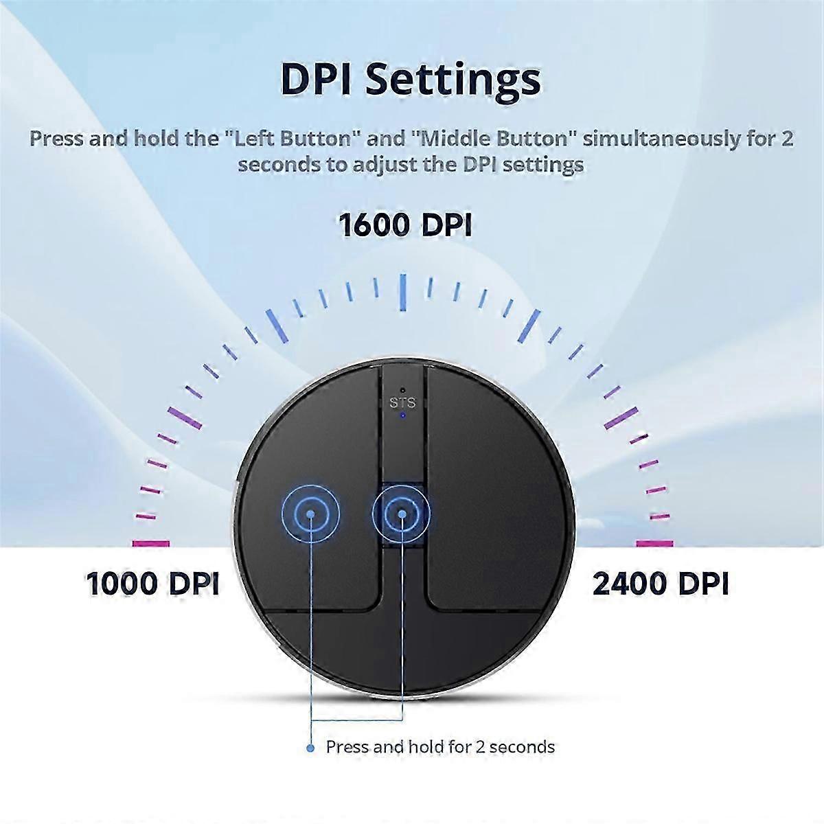 Ultra Thin Wireless Computer Mouse 3 Mode BT/2.4G/USB Mini Capacitive Mouse for PC Laptop Notebook Desktop Black