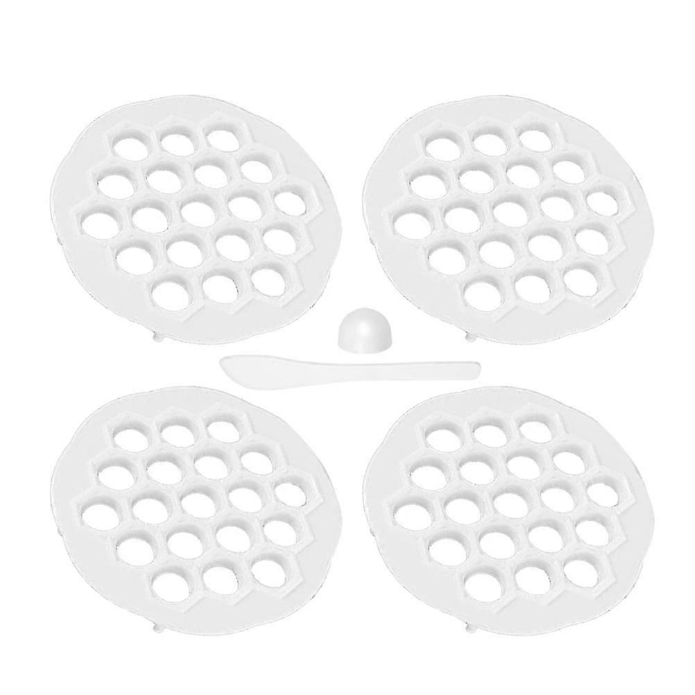 Dumpling Mold Kitchen Tool Compact Storage 4Sets White Dumpling Maker