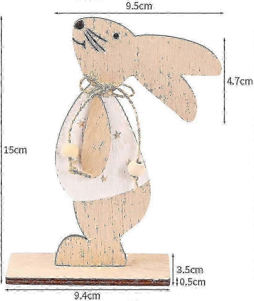 For Easter Decoration, Easter Bunny Decoration, 3pcs Wooden Easter Bunny Easter Decorations