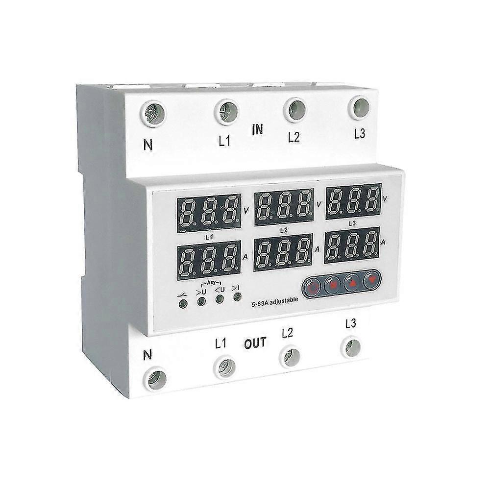 3-phase Four-wire Over And Under Voltage Protector 63a
