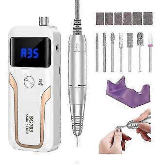 2026 New Portable Nail Drill Professional 35000 Rpm, Rechargeable Electric Nail File Machine E File For Acrylic Nails Gel Polishing Removing, Cordless