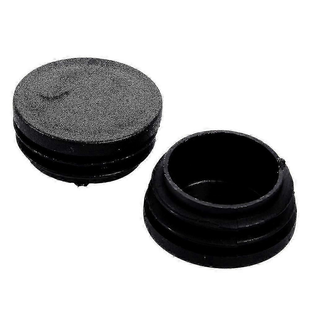 12Pcs 38mm Black Round Plastic Pipe End Caps