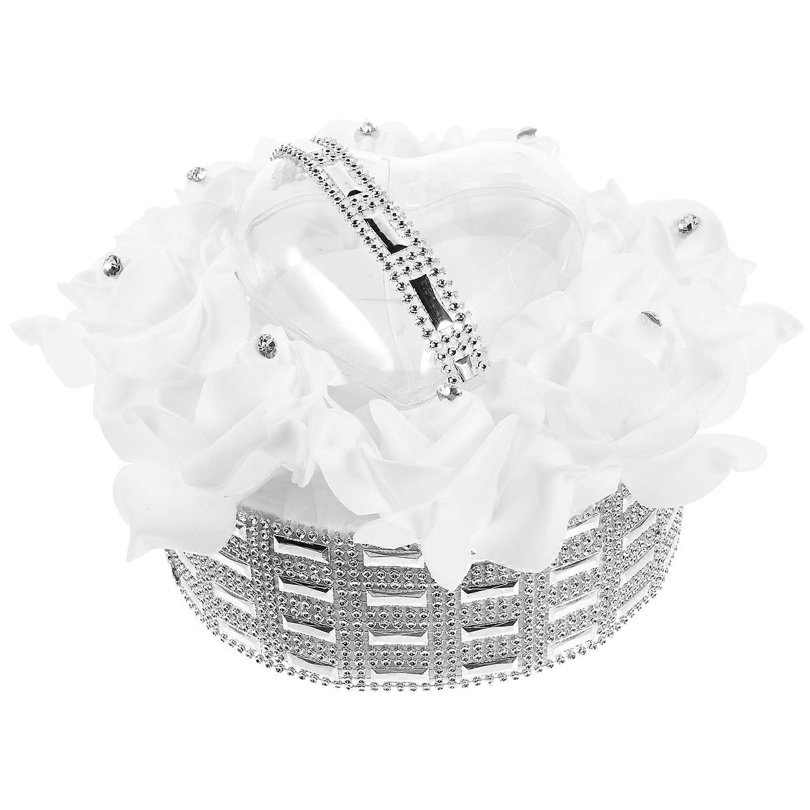 Ring Case for Wedding Ceramic for Storage Use Romantic Ring Holder Silver