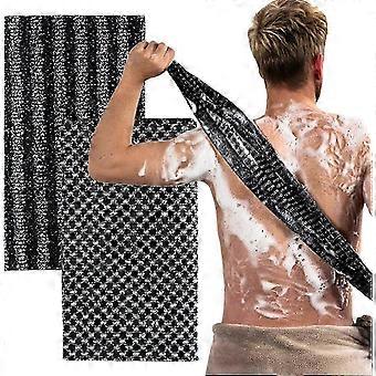 SHYV-Pieces Dusch-Rückenbürste für die Körperreinigung und das Peeling, strapazierfähiger Luffaschwamm für Bad und Sauna