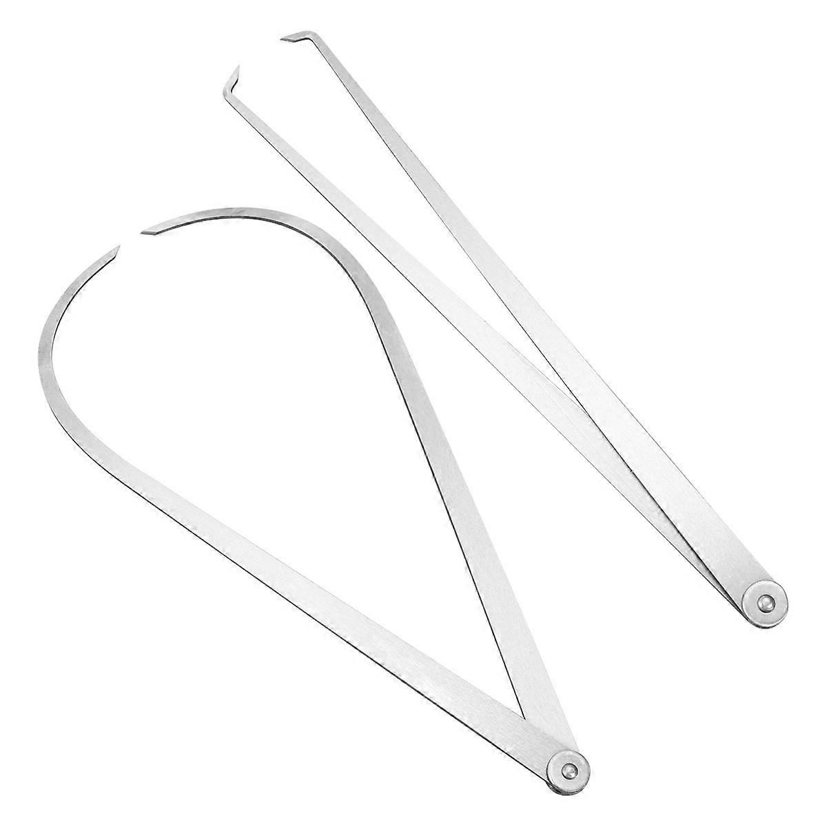 Measuring Caliper Inside and Outside Distance Measuring Tool 2Pcs Silver