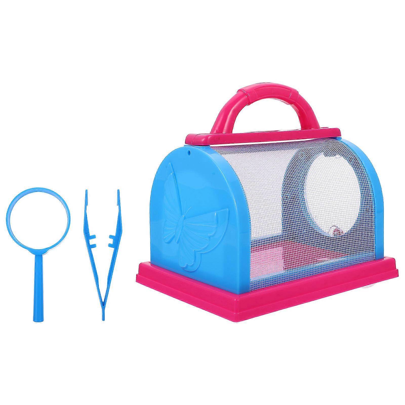 Breeding Cage Insect Observation Box for Storage 2Sets Assorted Color PP
