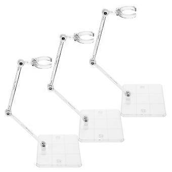 Conjunto de 3 peças de suporte transparente para exibição e armazenamento de bonecas Wwawa Model.