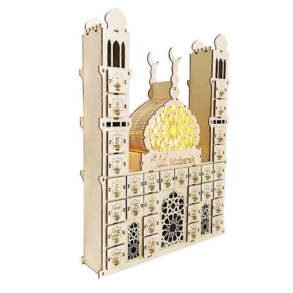 1 Pc Reusable Countdown Poster Decorative Creative Eid Calendar (Khaki)