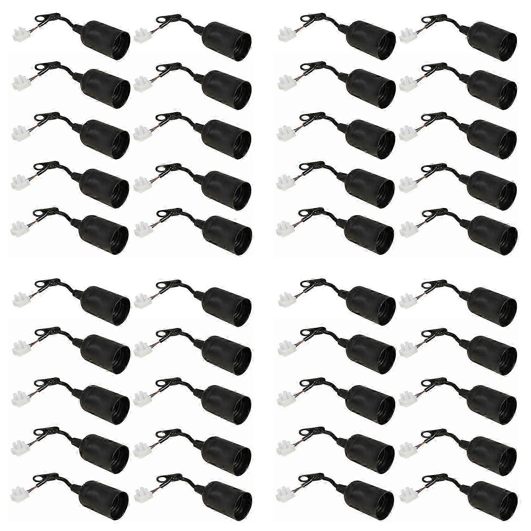 40Pcs E27 Lamp Holder Construction Socket Lamp Holder DIY Construction Site Socket Renovation Socket Lighting Accessorie