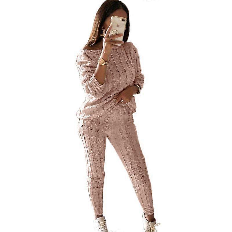 Winter Damen Neue Mode Einfarbiger Anzug Pullover Damen