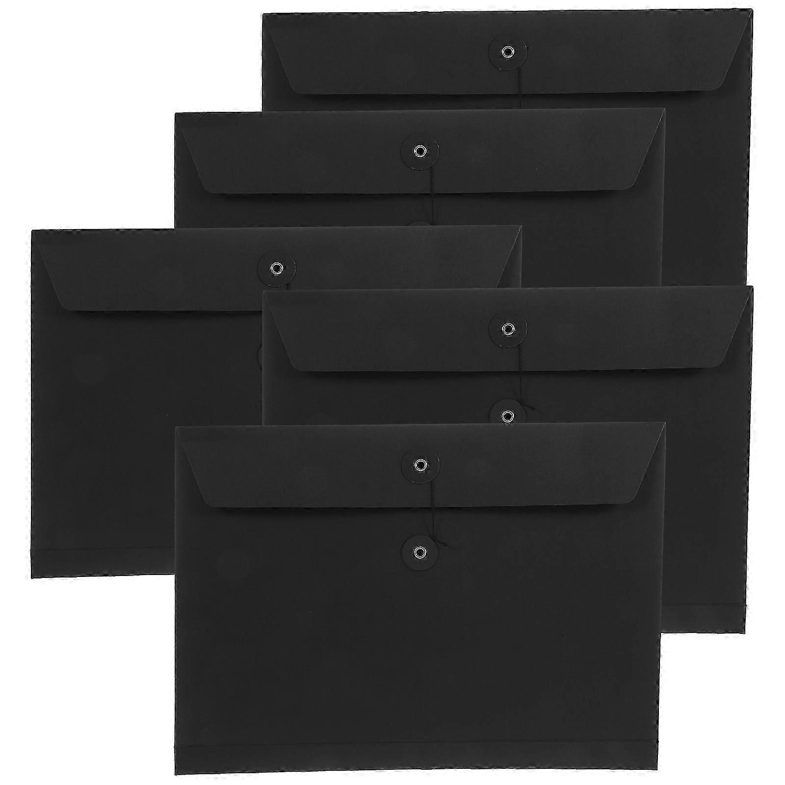 Black File Storage Bags for Document Sorting 10Pcs Practical File Organizers