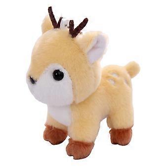 Mini Deer Plush Toy 10cm Small Forest Animal Stuffed Doll Multi Color Portable Christmas Decoration Gift 2.76x3.94x3.94in