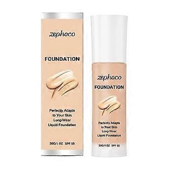Long-Lasting Liquid Foundation with SPF 50, Lightweight & Buildable Coverage