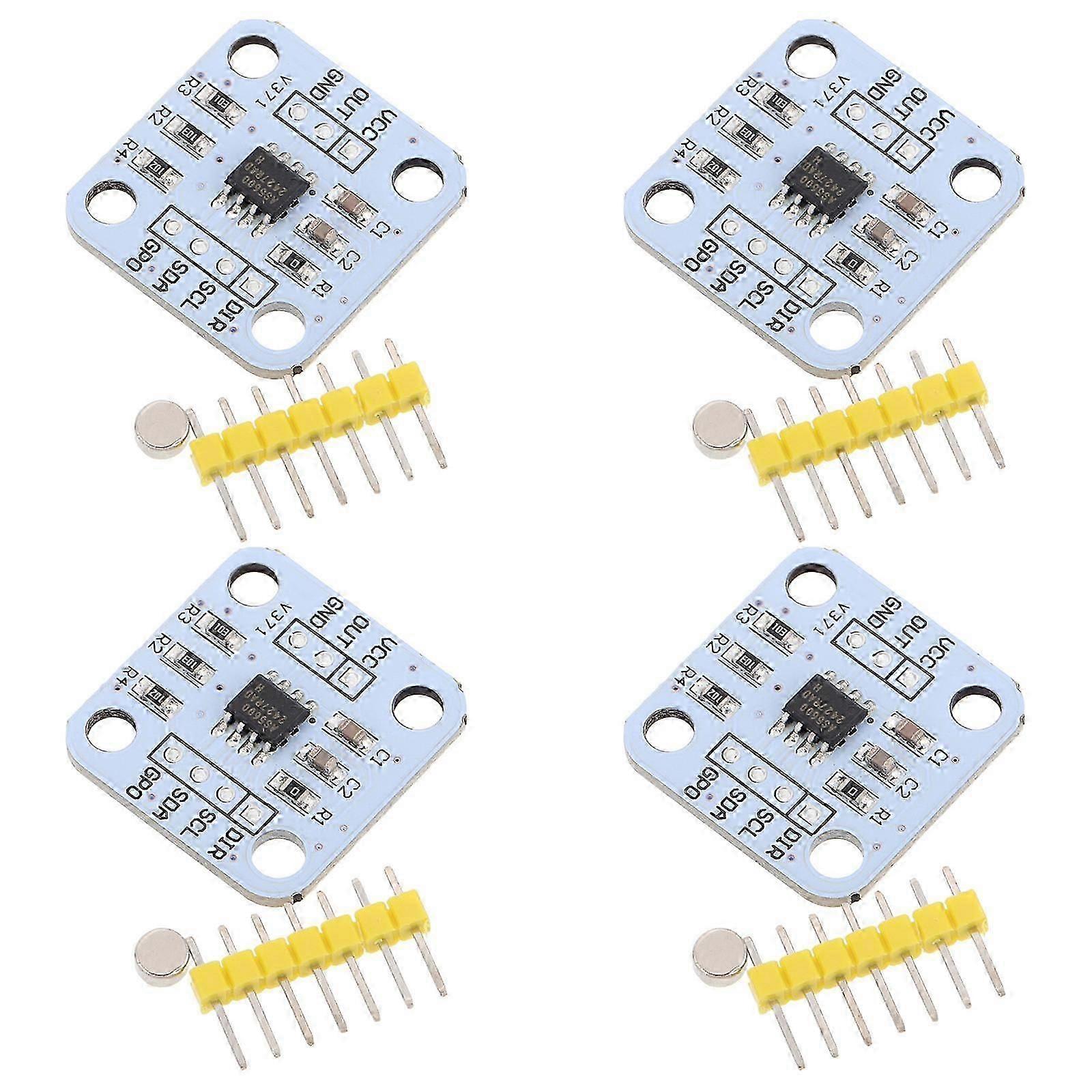 Accurate Magnetic Encoder Sensor Module for Angle Data 4Pcs Silver