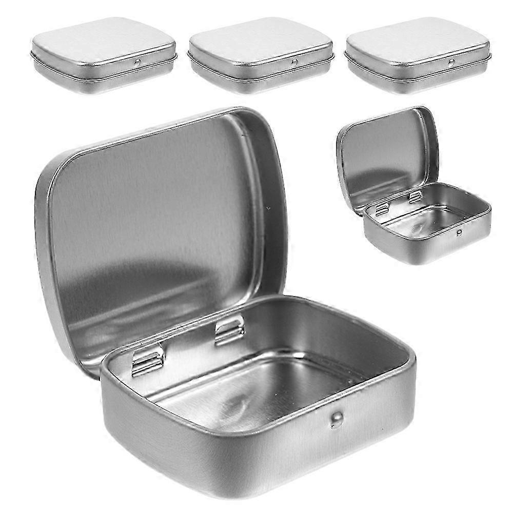 Mini Storage Box Metal Rectangular Tin Box Portable 25Pcs compatible with Storage