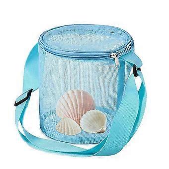 Himmelblaue faltbare Netztasche für Strand-Essentials für Kinder 2025