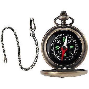 1 Set Portable Vintage Compass Pocket Watch Compass Retro Alloy Compass Hiking Compass