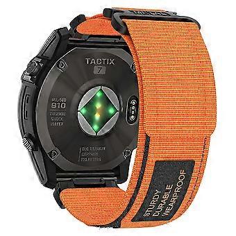 Til Fenix ​​7/Forerunner 965/955/945/935 ur, 22 mm robust nylon sportsrem, orange