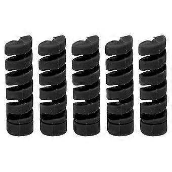 CANSUCC 5pcs quadro de bicicleta protetor manga de borracha de borracha Bike Shifter cabo de freio Protetor ProtectorBlack