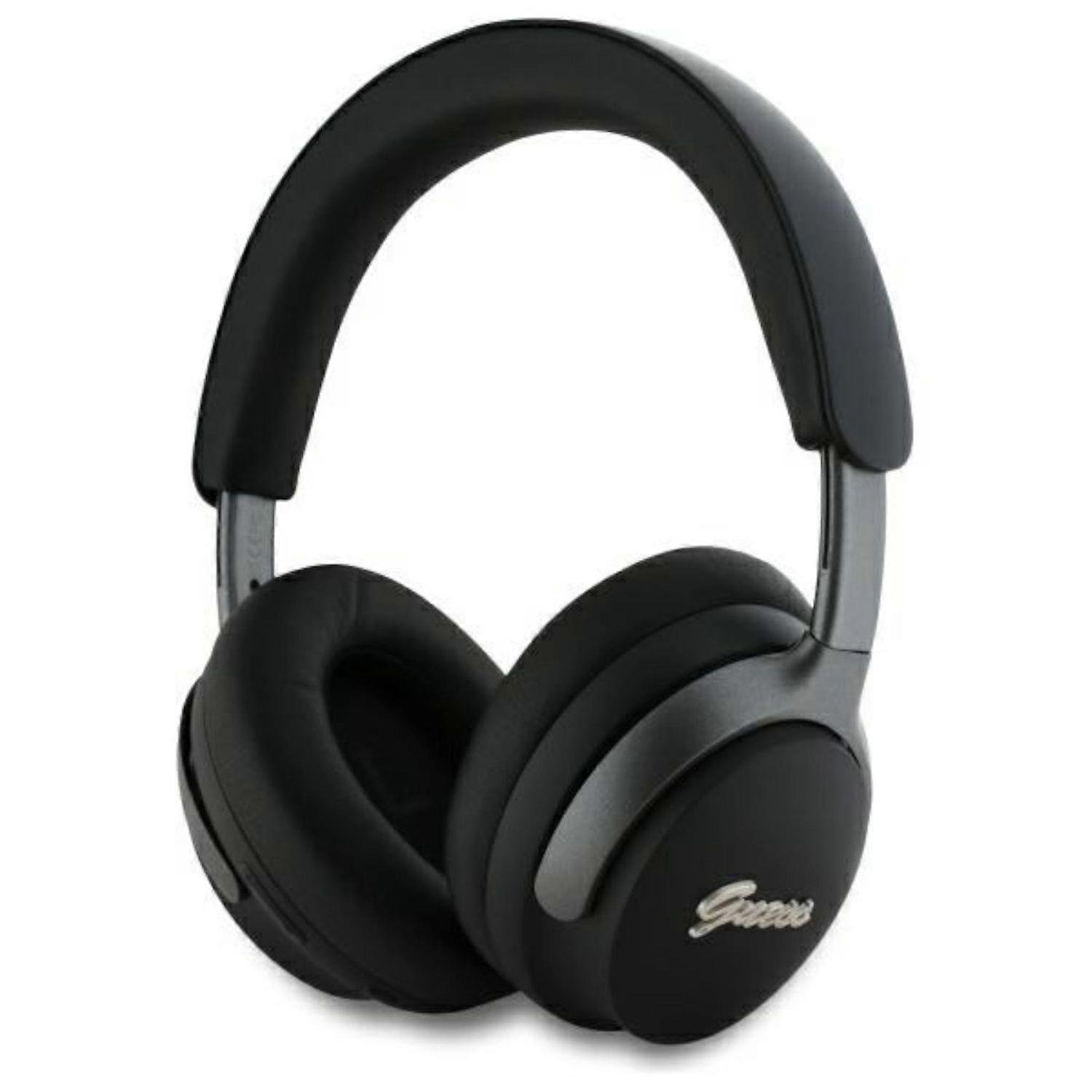 Guess Bluetooth 5.3 Wireless Headphones Metal Script Logo Black