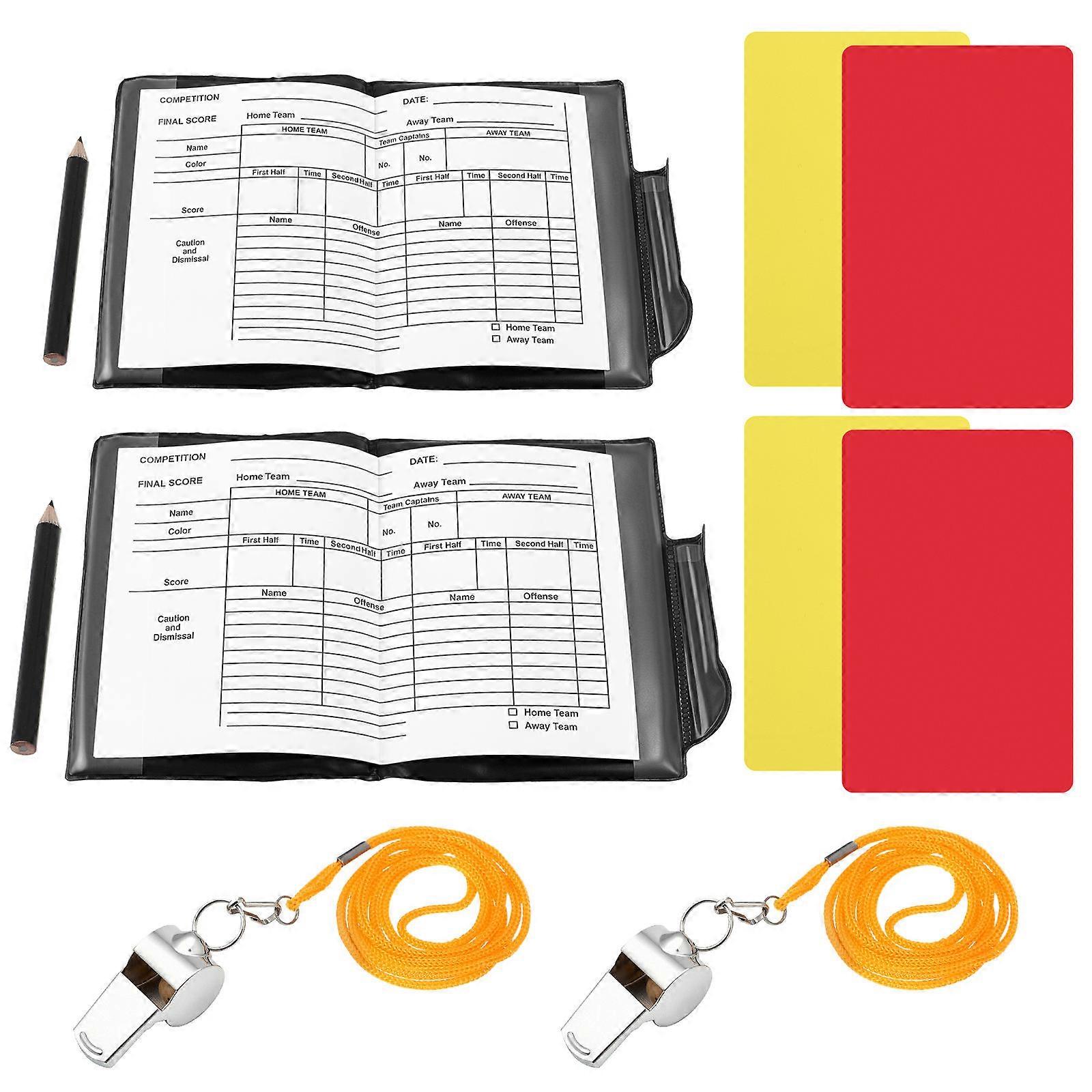 1 Set  Professional Referee Kits Standard Referee Cards Portable Referee Wallets