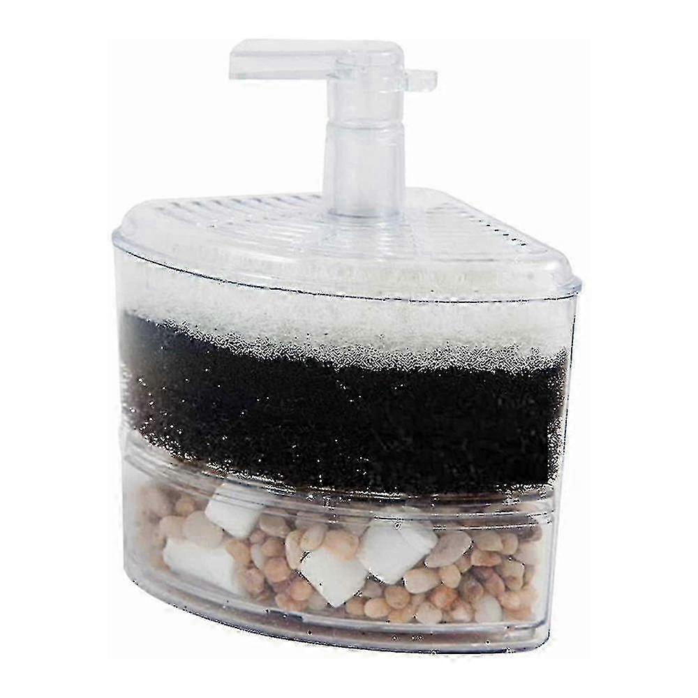 Aquarium Fish Tank Corner Filter Corner Filter Internal Air Driven Filtertransparent1pcs