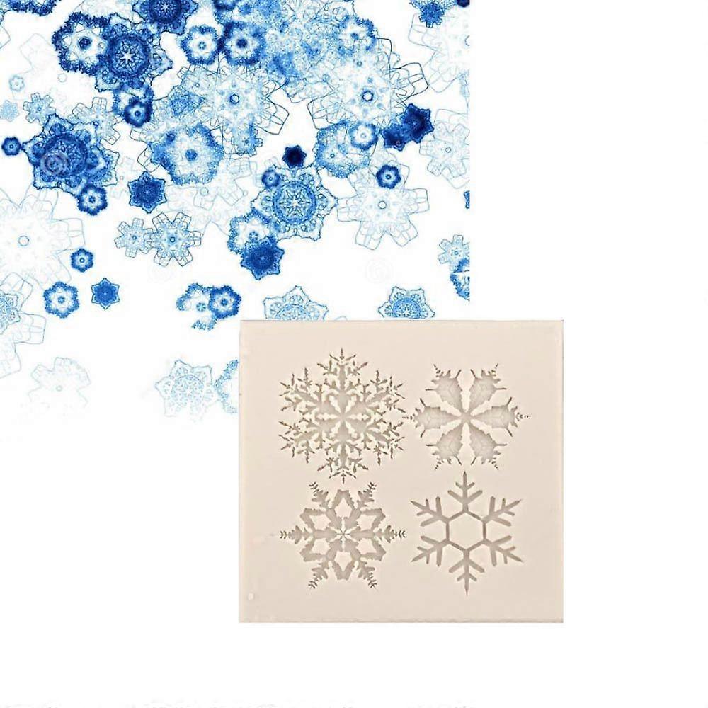 Snowflake-shaped cake decorative mold - 1PC