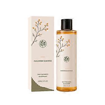 Shampoo Desodorizante de Caqui 120ml, Limpeza Diária para Cabelo e Couro Cabeludo, Cuidado com Odores Mais Intensos para Homens e Mulheres