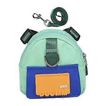 Dog Backpack Harness Dogs Puppy Bag with Harness Adjustable Puppy Dog Carriers with Leash for Daily Walking